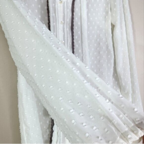 Matilda Jane Friends Forever Renae Long Sleeve See Through Button Down Top M - Picture 5 of 8